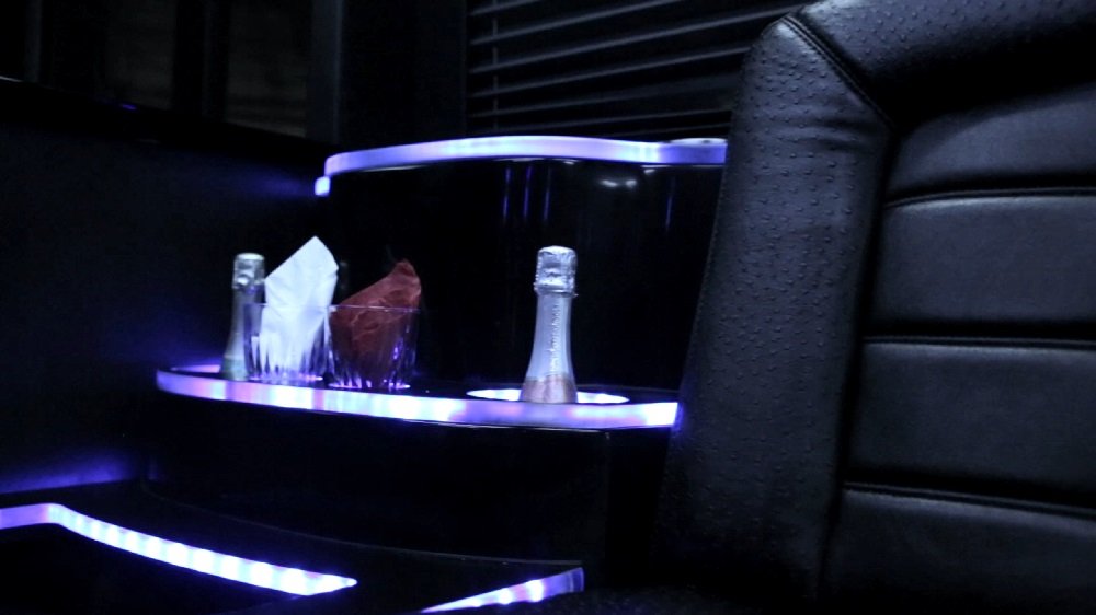bar inside limo bus for 29 people
