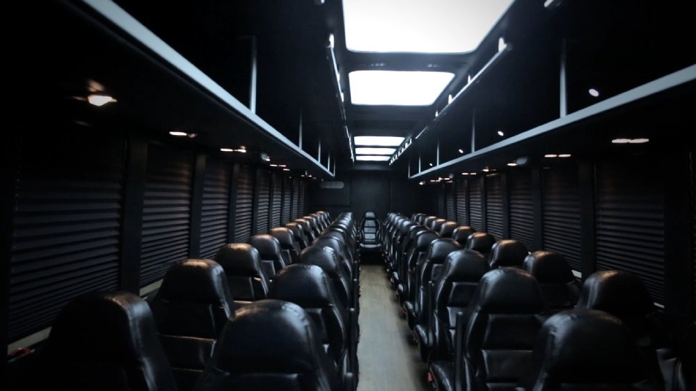 32 passenger limo bus interior