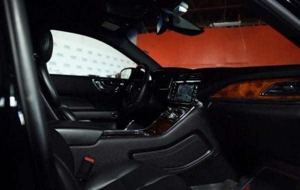 Luxury sedan interior front seat