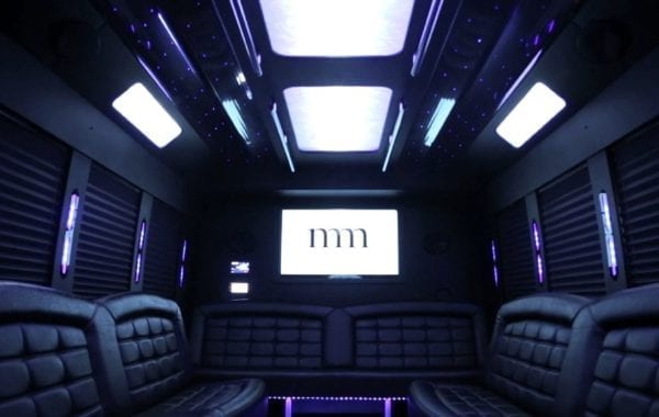 Limo Bus interior back